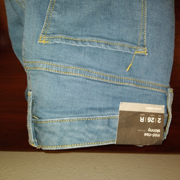Mid-rise skinny jeans denim size 26 power stretch - Picture 3 of 7